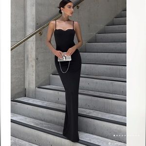 Meshki black maxi dress